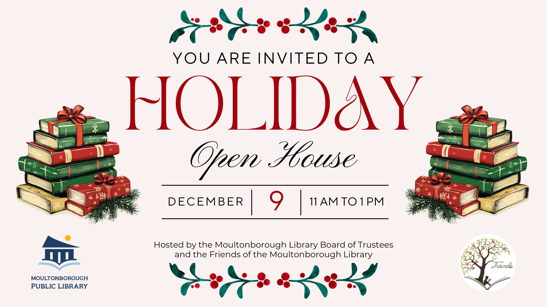 Holiday Open House, December 9, 11 am to 1 pm