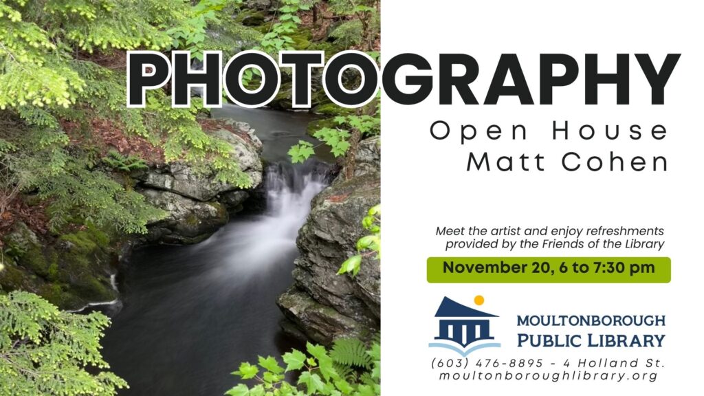 Matt Cohen Photography Open House, November 19, 6 pm