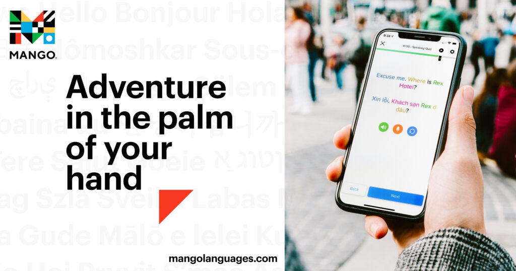 Poster for Mango Languages app