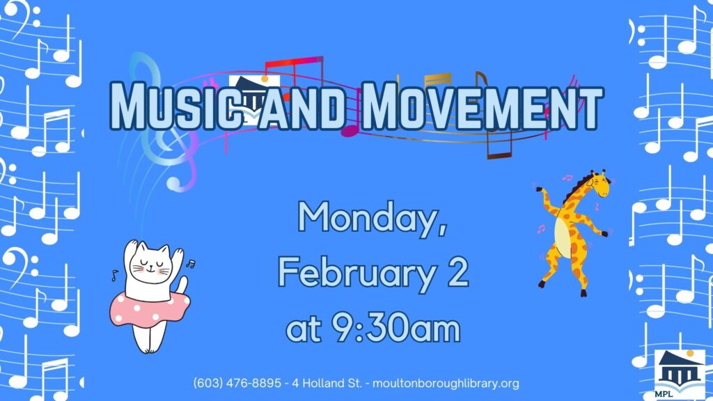 Toddler Music and Movement, February 2, 9:30 am